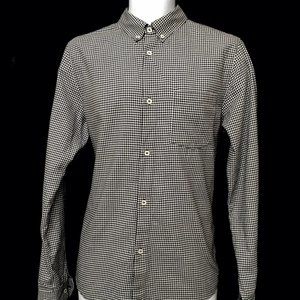 A.P.C. Black Mini Checkered Button Shirt